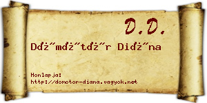 Dömötör Diána névjegykártya